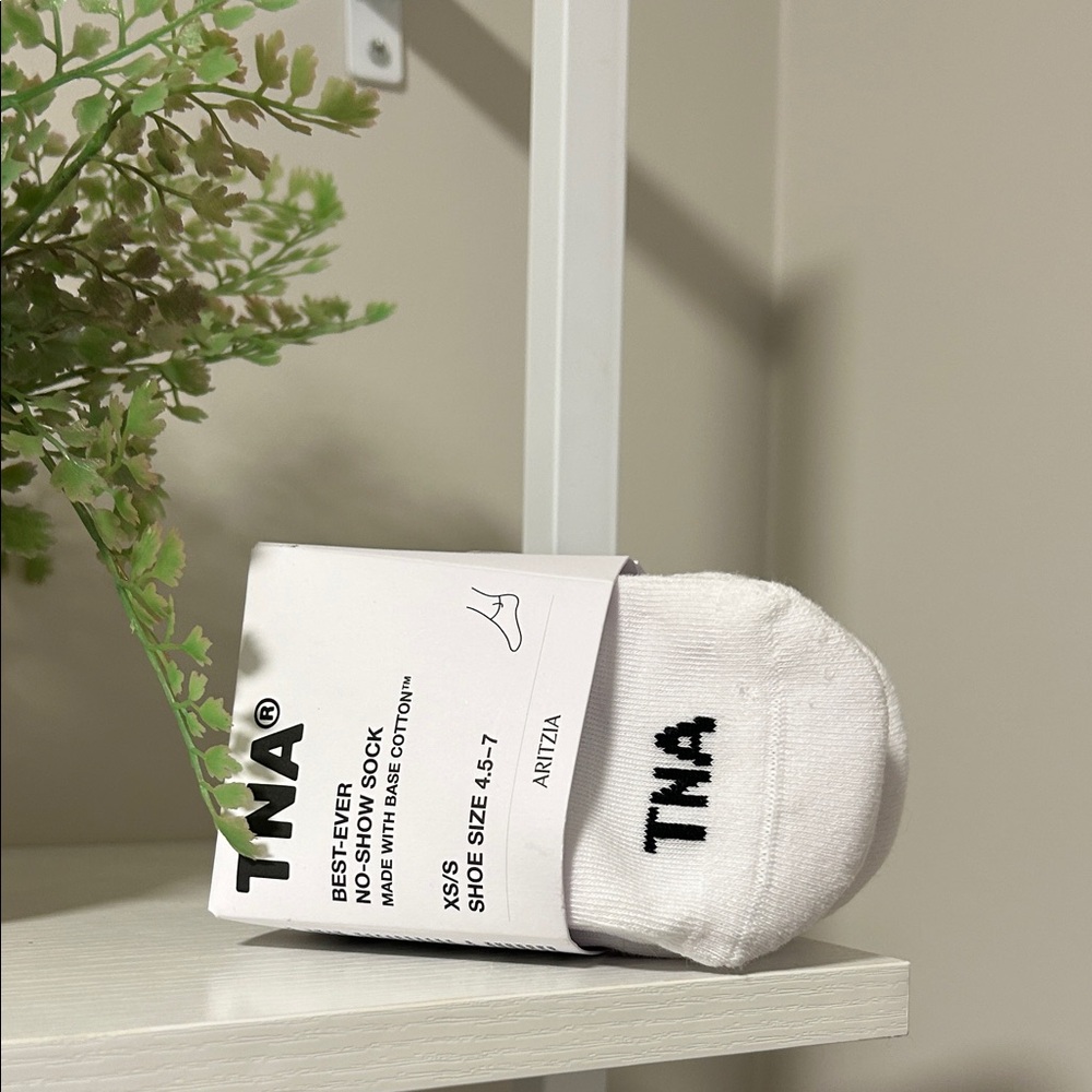 TNA White No-Show Socks for women